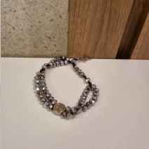 Pulseira terço prata São Bento