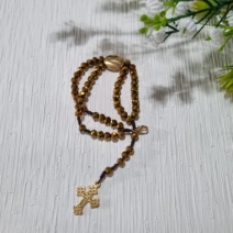 Pulseira terço dourada Nossa Senhora Aparecida