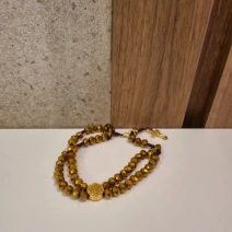 Pulseira terço dourada São Bento