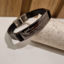 Pulseira de couro masculina Pai