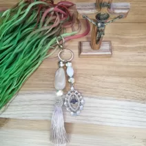 Chaveiro Religioso Nossa Senhora Aparecida dourado