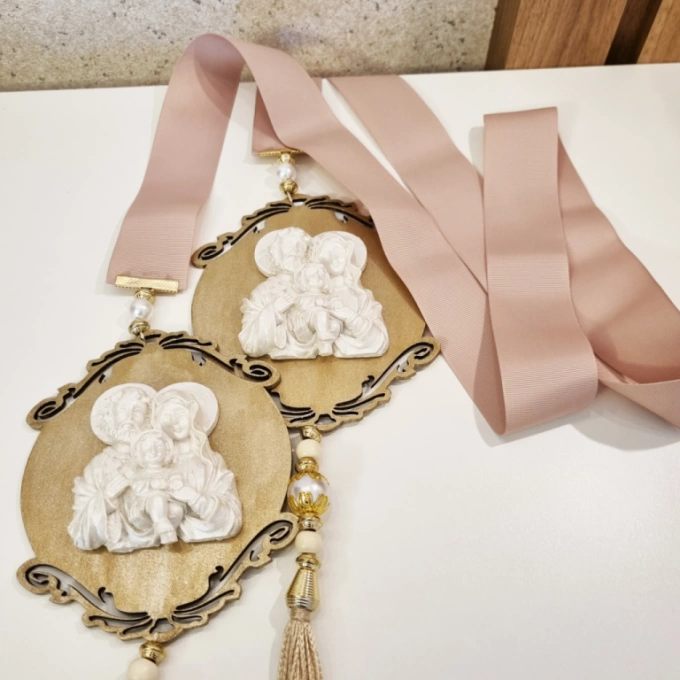 Escapulário de Porta Religioso Sagrada Família