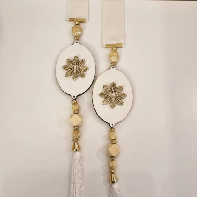 Escapulário de Porta Religioso Espírito Santo off-white