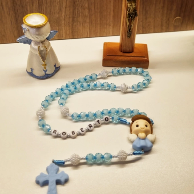 Terço Infantil Católico Azul